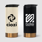 Branded Double Wall Stainless Steel Tumbler with Twist Lock Lid