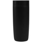 Branded Recycled Stainless Steel Tumbler with Press Lid 385ml in Black
