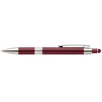 Branded Recycled Aluminium Chrome Trim Stylus Pen in Red