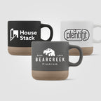Branded Matte Ceramic Mug with Natural Clay Base - 355ml