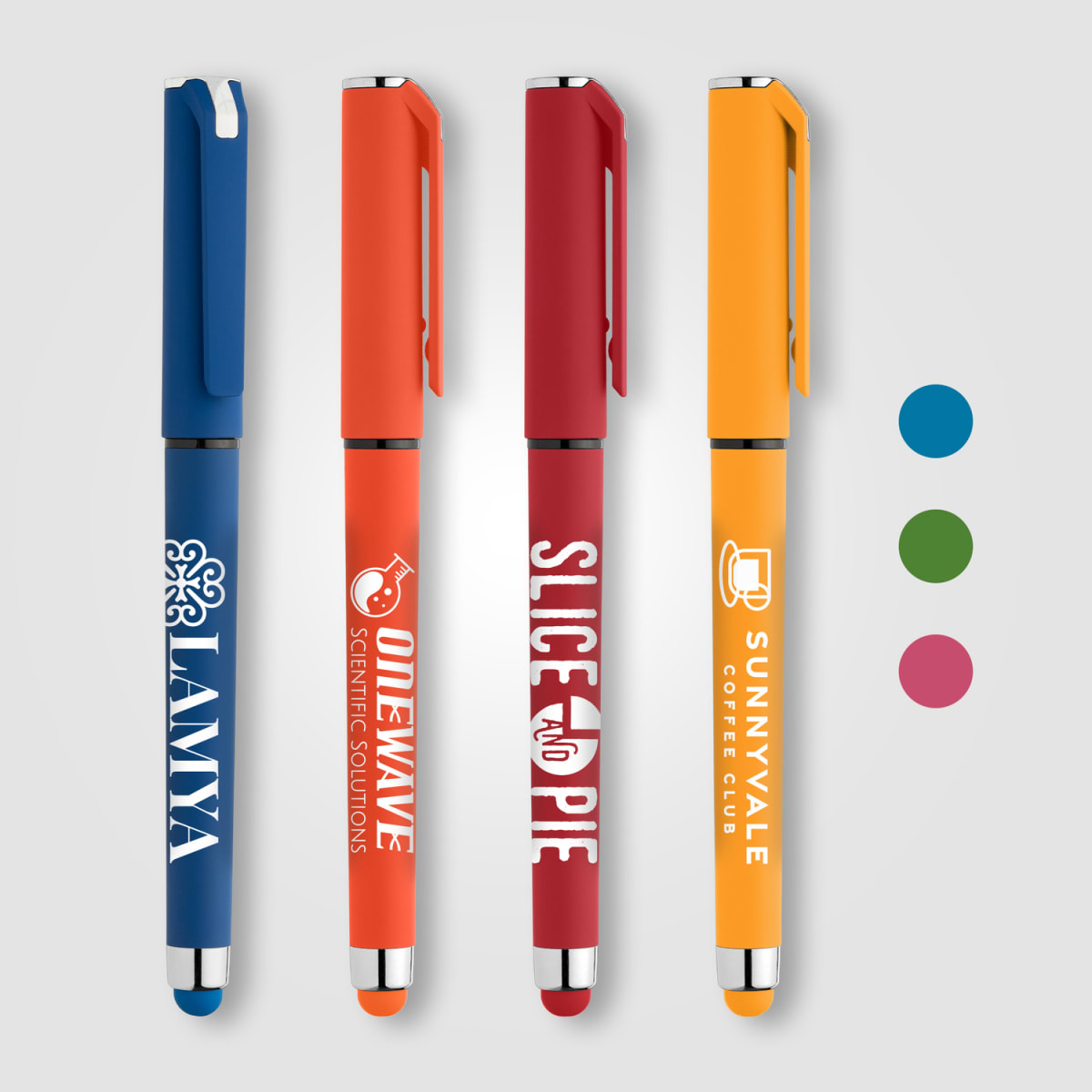 Branded Recycled ABS Gel Pen with Rubber Grip