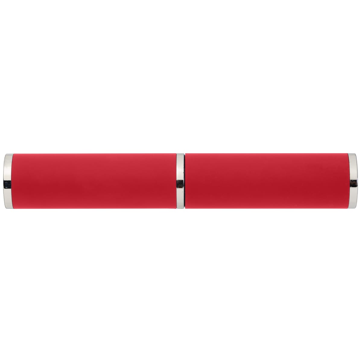 Branded Soft-Touch Metal Pen Tube with Foam Insert in Red