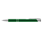 Branded Anodised Aluminium Slim Pen in Green