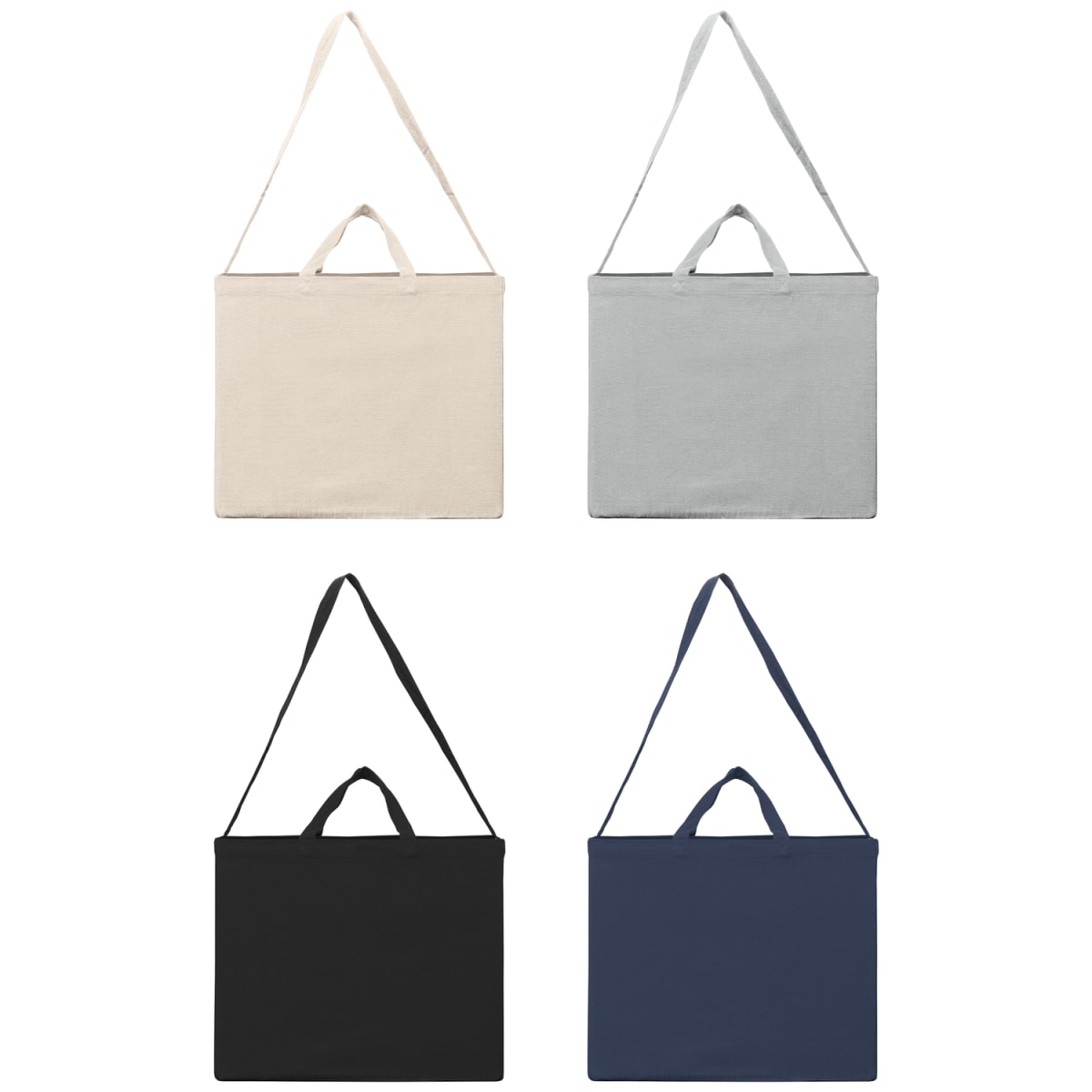 Branded Recycled Cotton Crossbody Tote Bag - 15L
