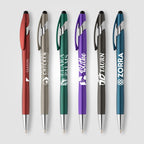 Branded Recycled Plastic Metallic Stylus Pen with Chrome Trim