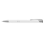 Branded Anodised Aluminium Slim Pen in White