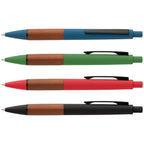 Branded Recycled Plastic Pen with FSC Wood Grip