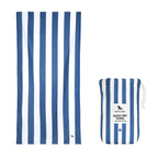 Branded Recycled Plastic Quick Dry Towel in Navy Blue