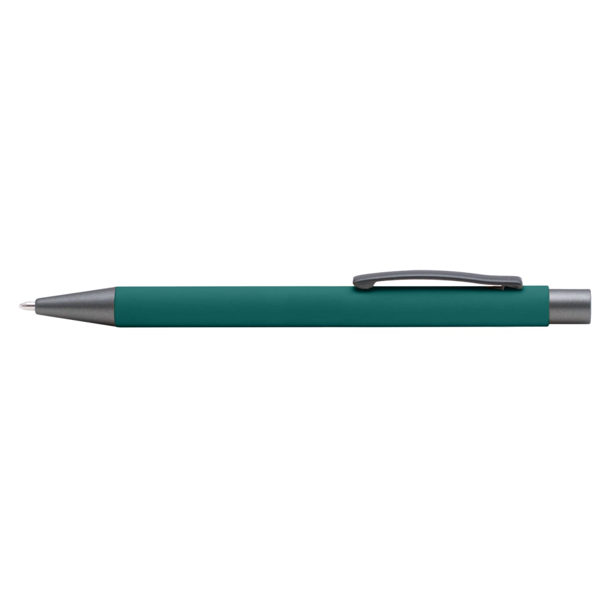 Branded Mirror-Finish Aluminium Soft-Touch Pen in Dark Green