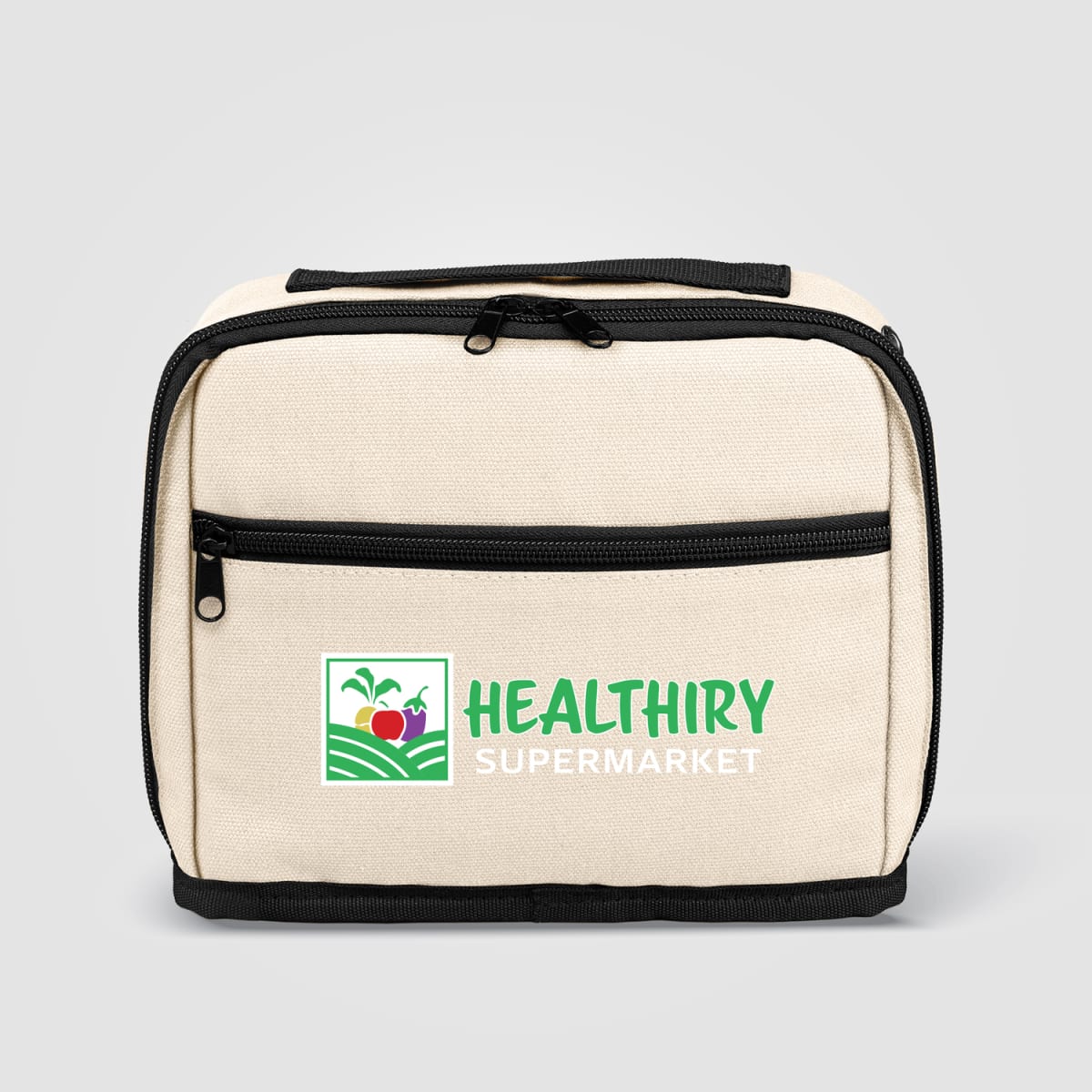 Branded Recycled Cotton Tech Organiser Pouch