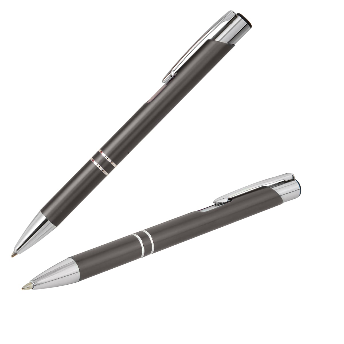 Branded Matte Aluminium Pen with Jumbo Refill in Gunmetal