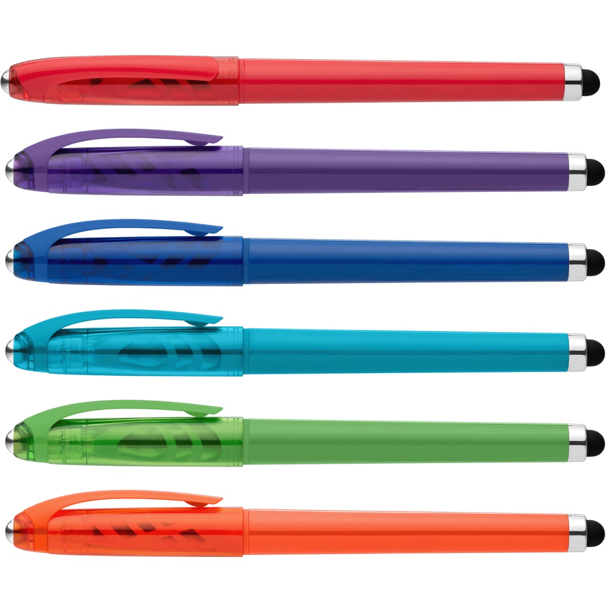 Branded Recycled Plastic Fidget Ball Stylus Gel Pen