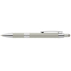 Branded Recycled Aluminium Chrome Trim Stylus Pen in Dune