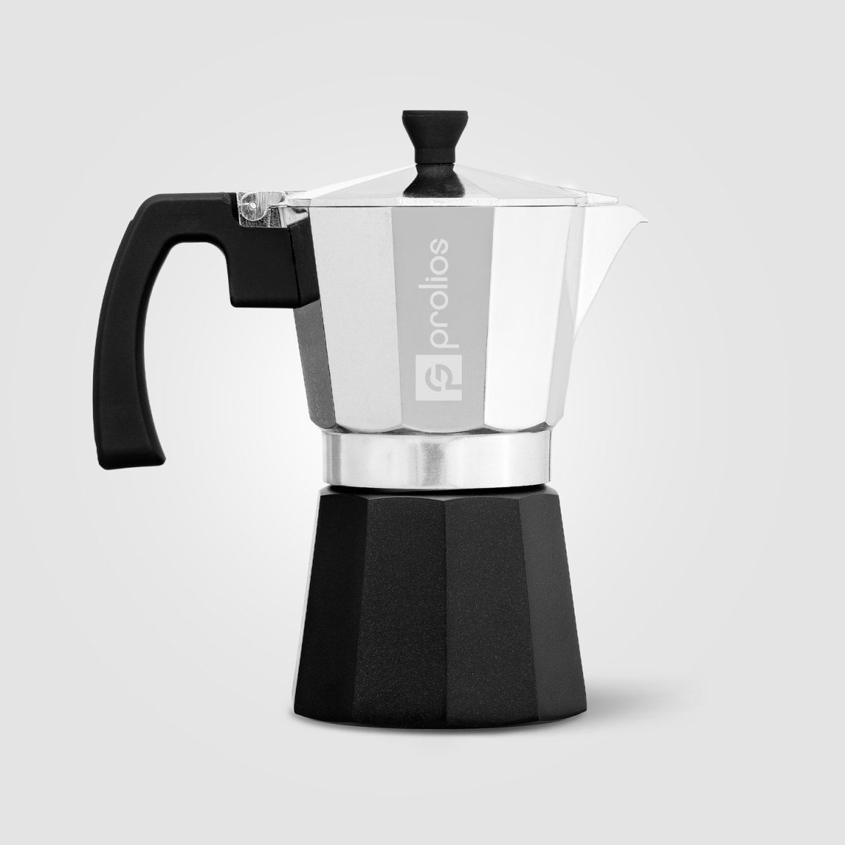 Branded Aluminium Stovetop Espresso Maker 6-Cup