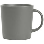 Branded Matte Glazed Ceramic Mug in Dark Gray