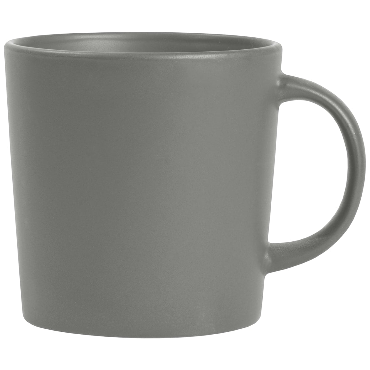 Branded Matte Glazed Ceramic Mug in Dark Gray