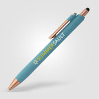 Branded Recycled Plastic Stylus Pen with Bronze Trim