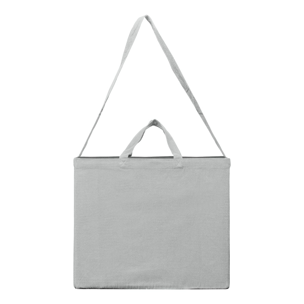 Branded Recycled Cotton Crossbody Tote Bag - 15L in Gray