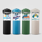 Branded 650 ml Glass Straw Bottle with Silicone Sleeve