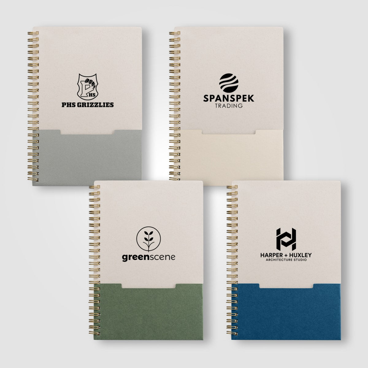 Branded Spiral Notebook with Recycled Cotton Cover