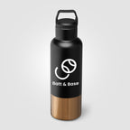 Branded Recycled Steel Insulated Bottle with Gold Engraving