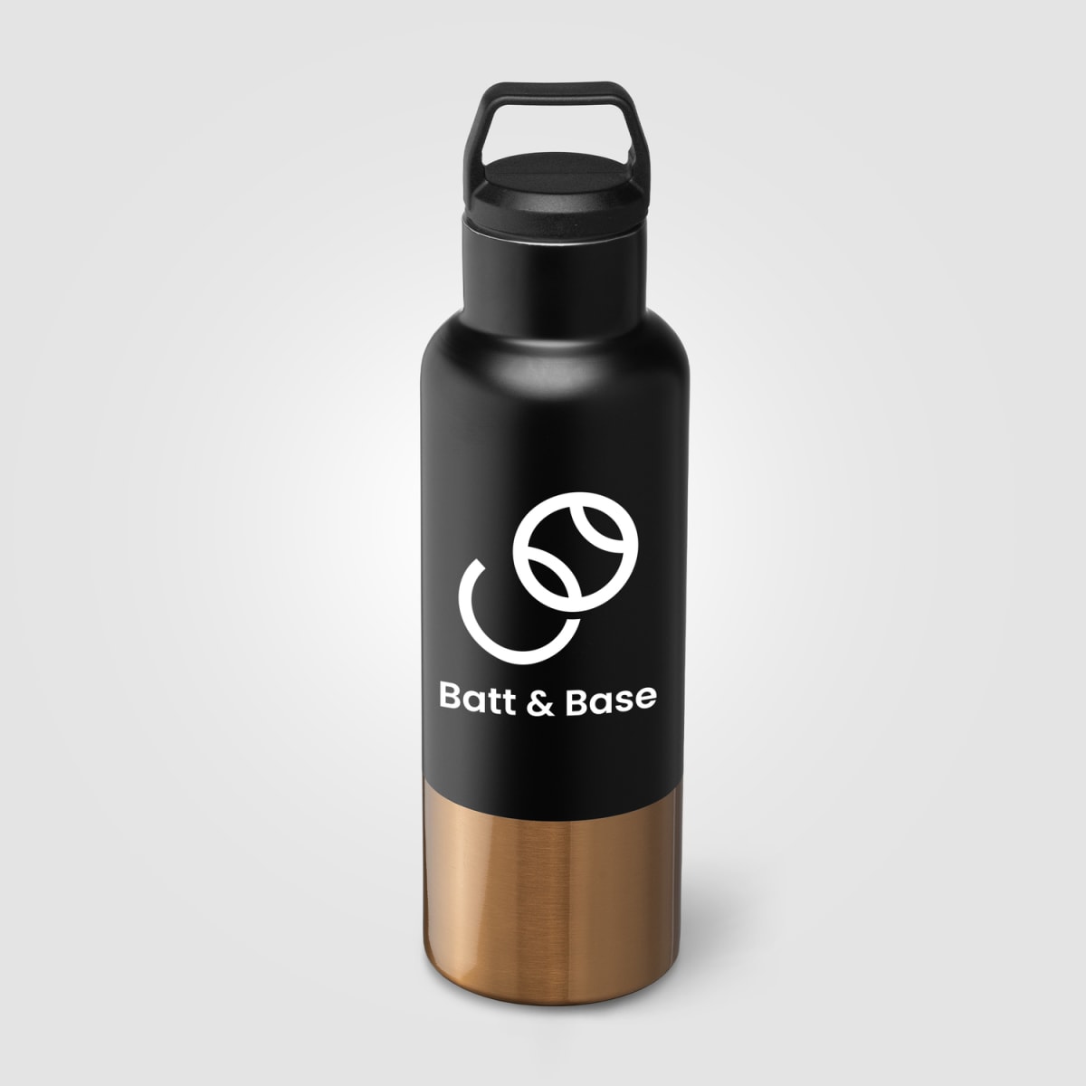Branded Recycled Steel Insulated Bottle with Gold Engraving