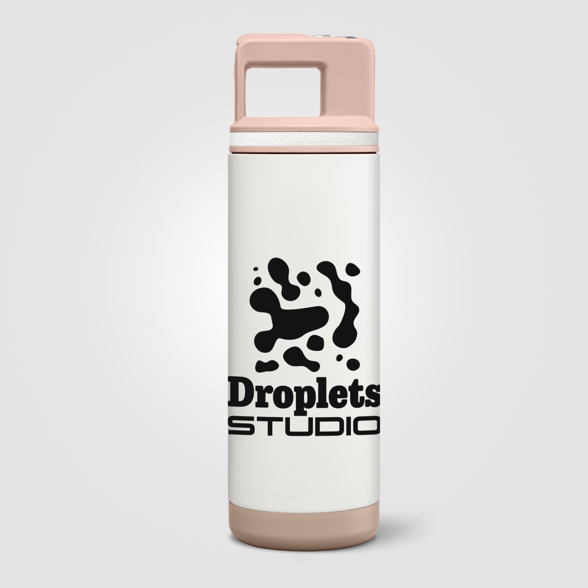 Branded Steel Flip Straw Bottle with Triple Wall Insulation