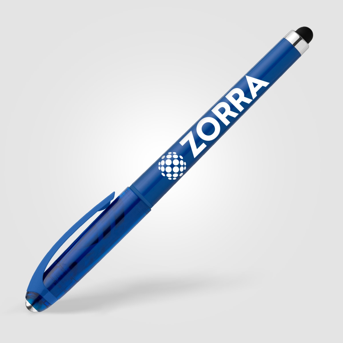 Branded Recycled Plastic Fidget Ball Stylus Gel Pen