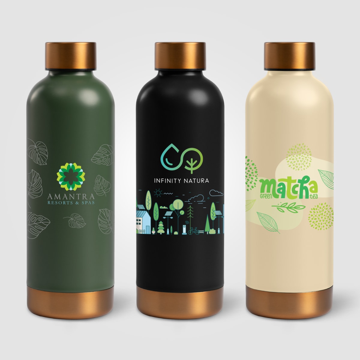 Branded 530ml Double Wall Stainless Steel Bottle