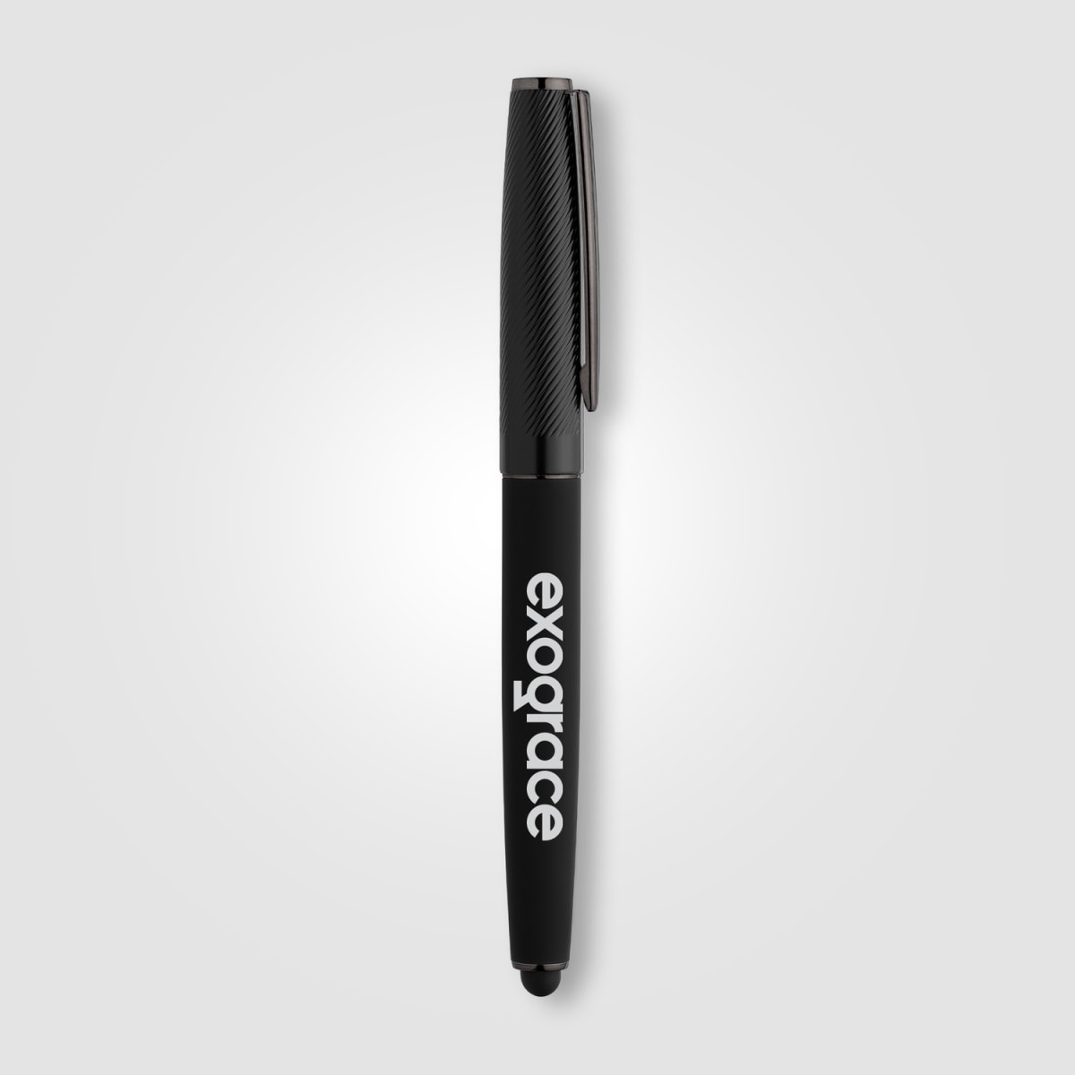 Branded Capped Recycled Aluminium Stylus Gel Pen