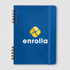 Branded A5 Spiral Notebook with Recycled Leather Cover