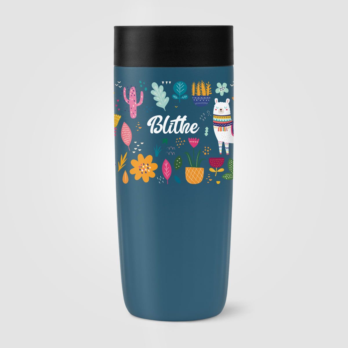 Branded Recycled Stainless Steel Tumbler with Press Lid 385ml