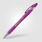 Branded Metallic Stylus Pen with Chrome Accents