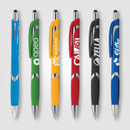 Branded Soft-Touch Click Pen with Stylus