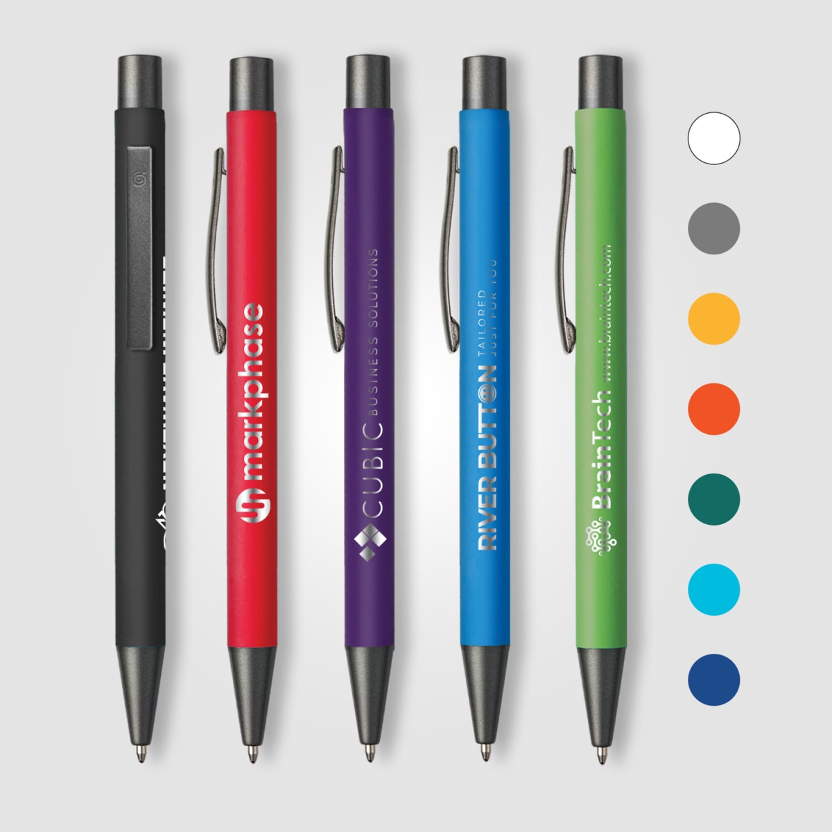 Branded Mirror-Finish Aluminium Soft-Touch Pen