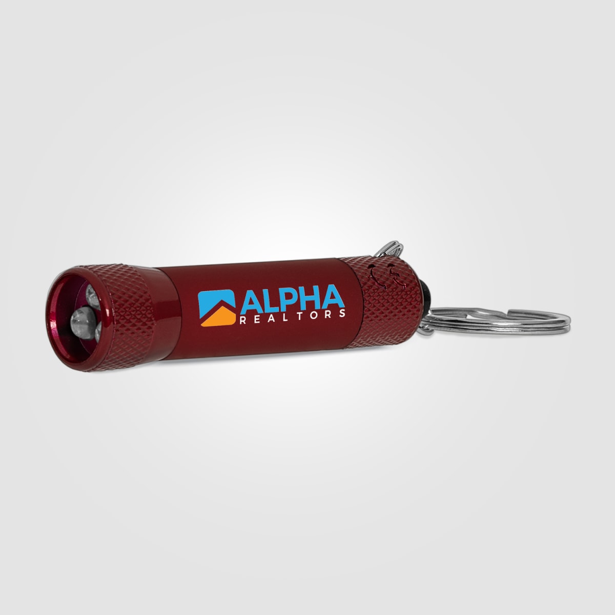 Branded 3 LED Torch Keyring with Soft-Touch Finish