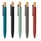 Branded Recycled Aluminium Pen with Bamboo Plunger