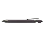 Branded Gunmetal Trim Metal Stylus Pen with Soft Touch Barrel in Gunmetal