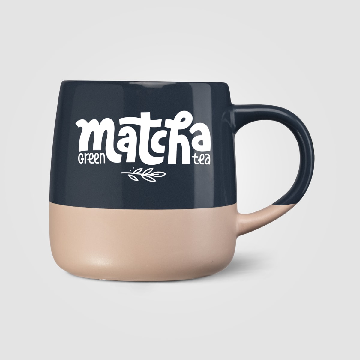 Branded 445 ml Colour Block Stoneware Mug