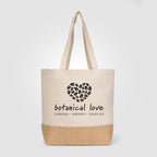 Branded Recycled Cotton and Jute Shopper Tote Bag