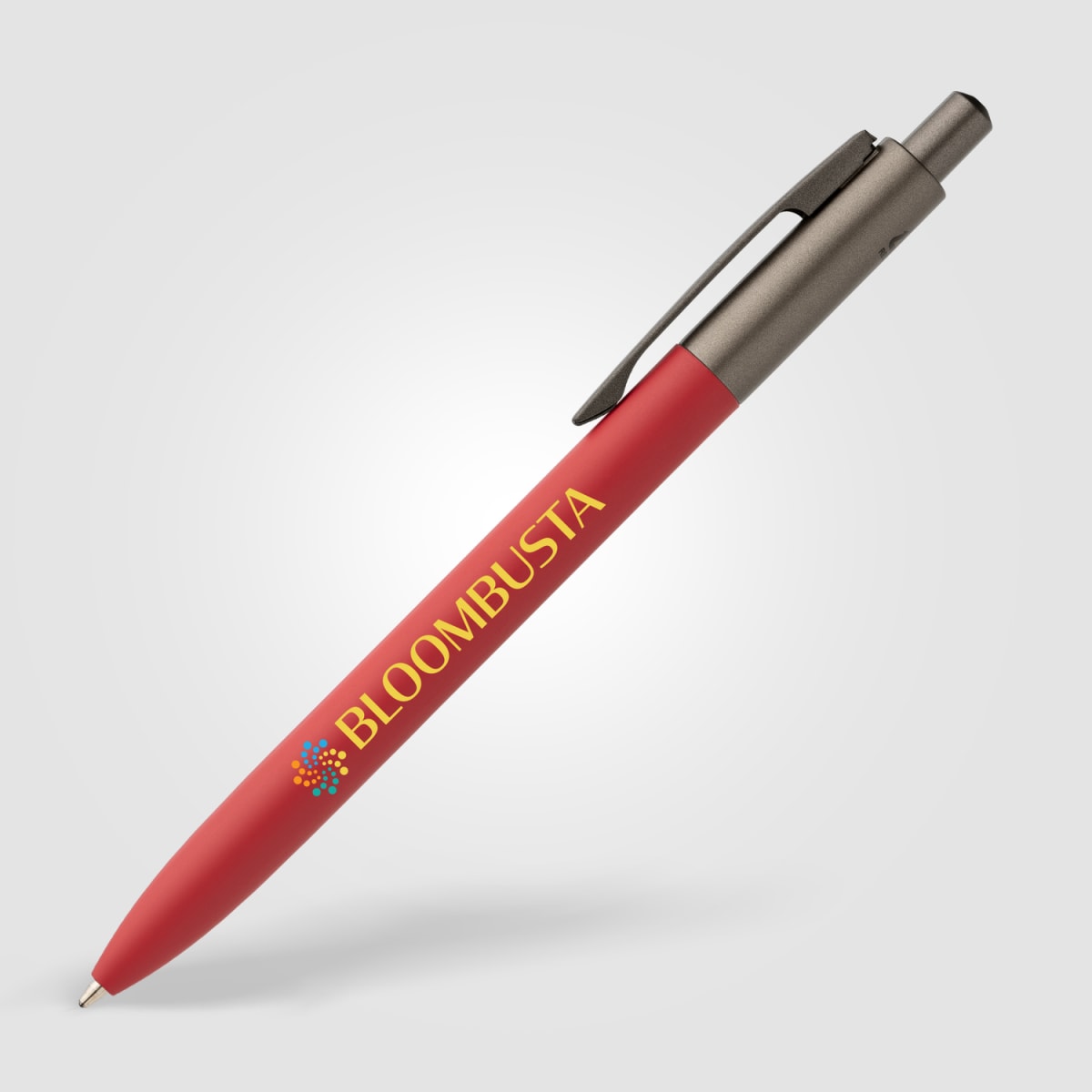 Branded Recycled Aluminium Pen with Gunmetal Trim
