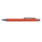 Branded Mirror-Finish Aluminium Soft-Touch Pen in Orange