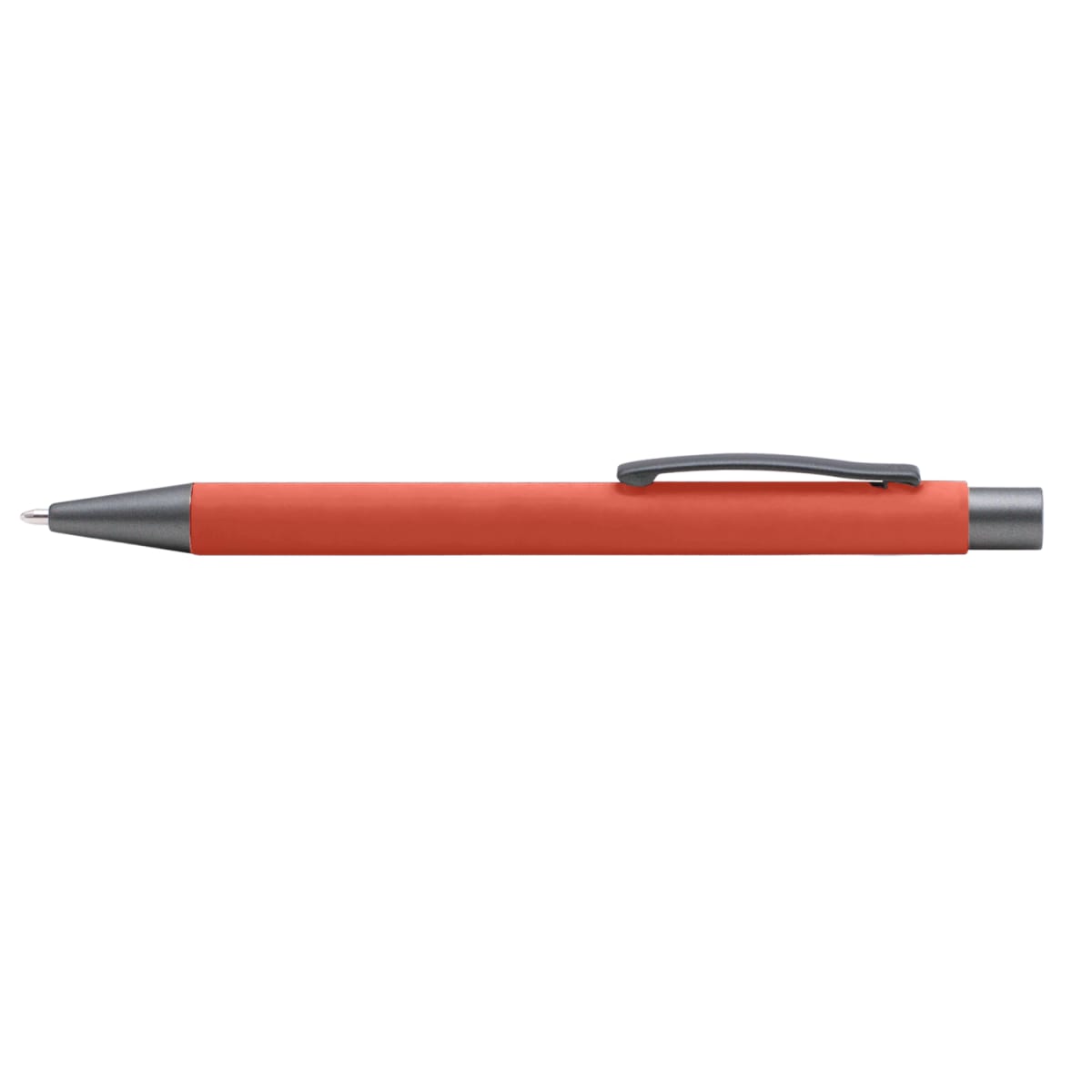 Branded Mirror-Finish Aluminium Soft-Touch Pen in Orange