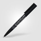 Branded Black Metal Ballpoint Pen with Mirror Engraving