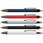 Branded Recycled Aluminium Fidget Pen with Bamboo Ball