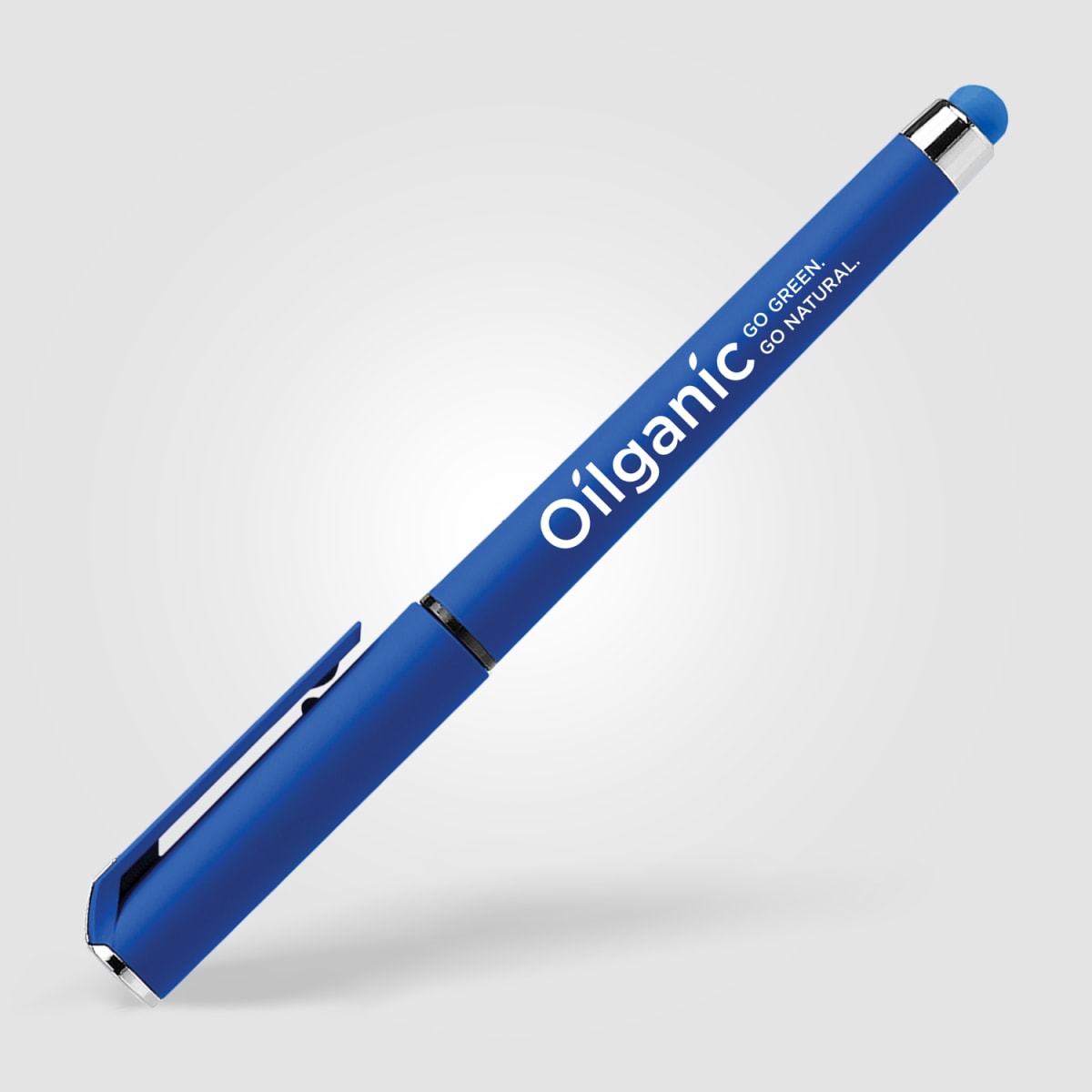 Branded Soft Touch Gel Pen with Matching Stylus
