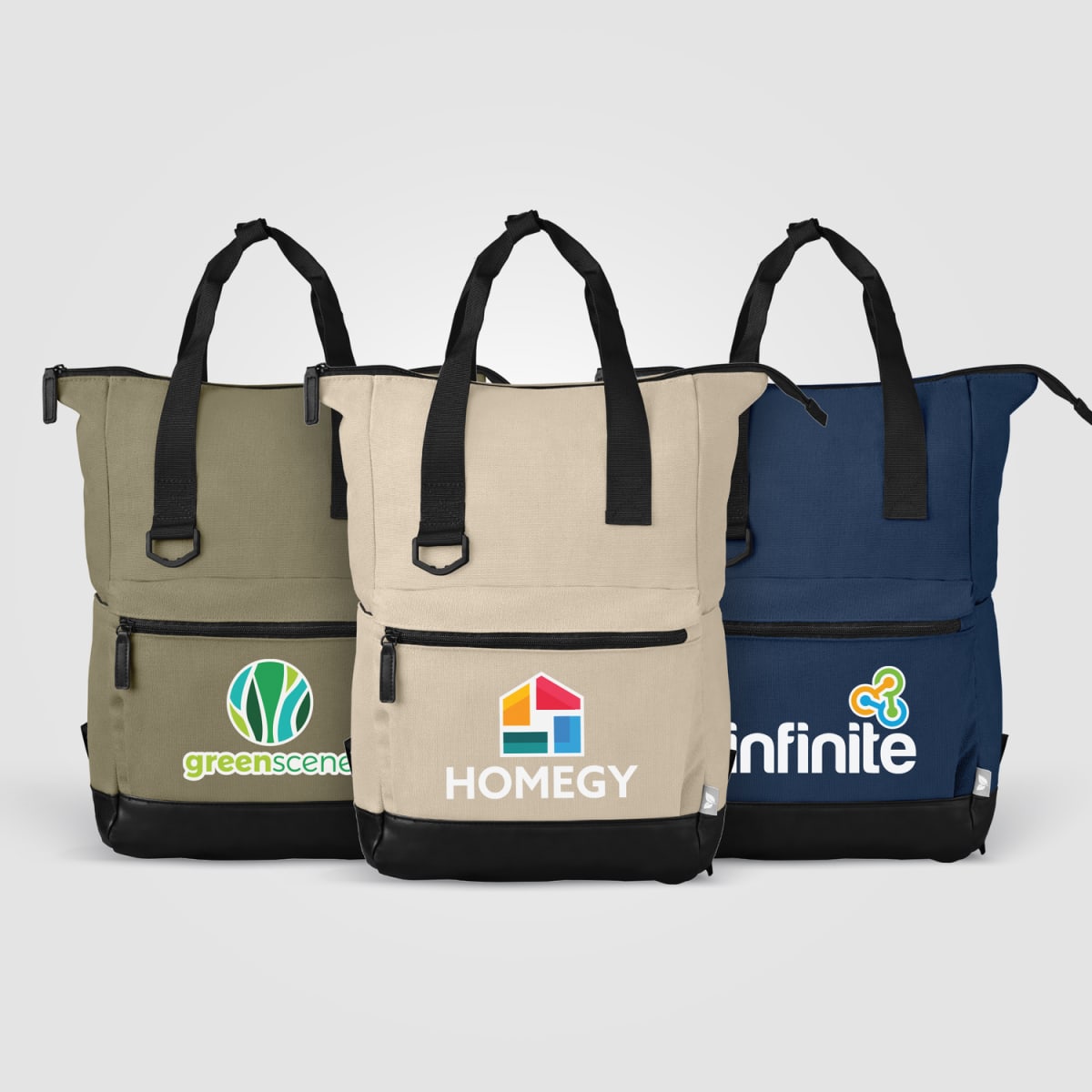 Branded Recycled Cotton Canvas Laptop Backpack - UKX