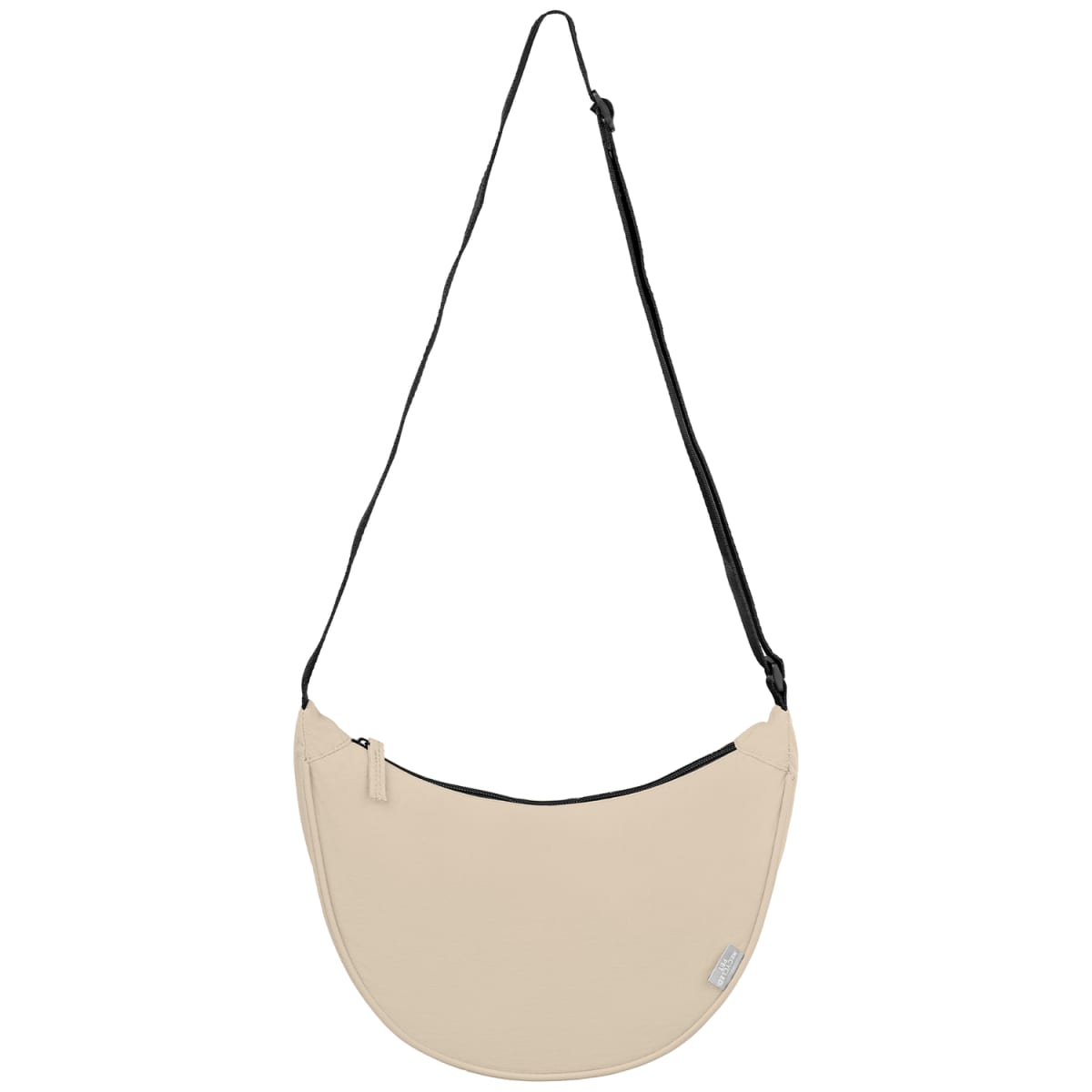 Branded Recycled Nylon Crossbody Shoulder Bag in Dune