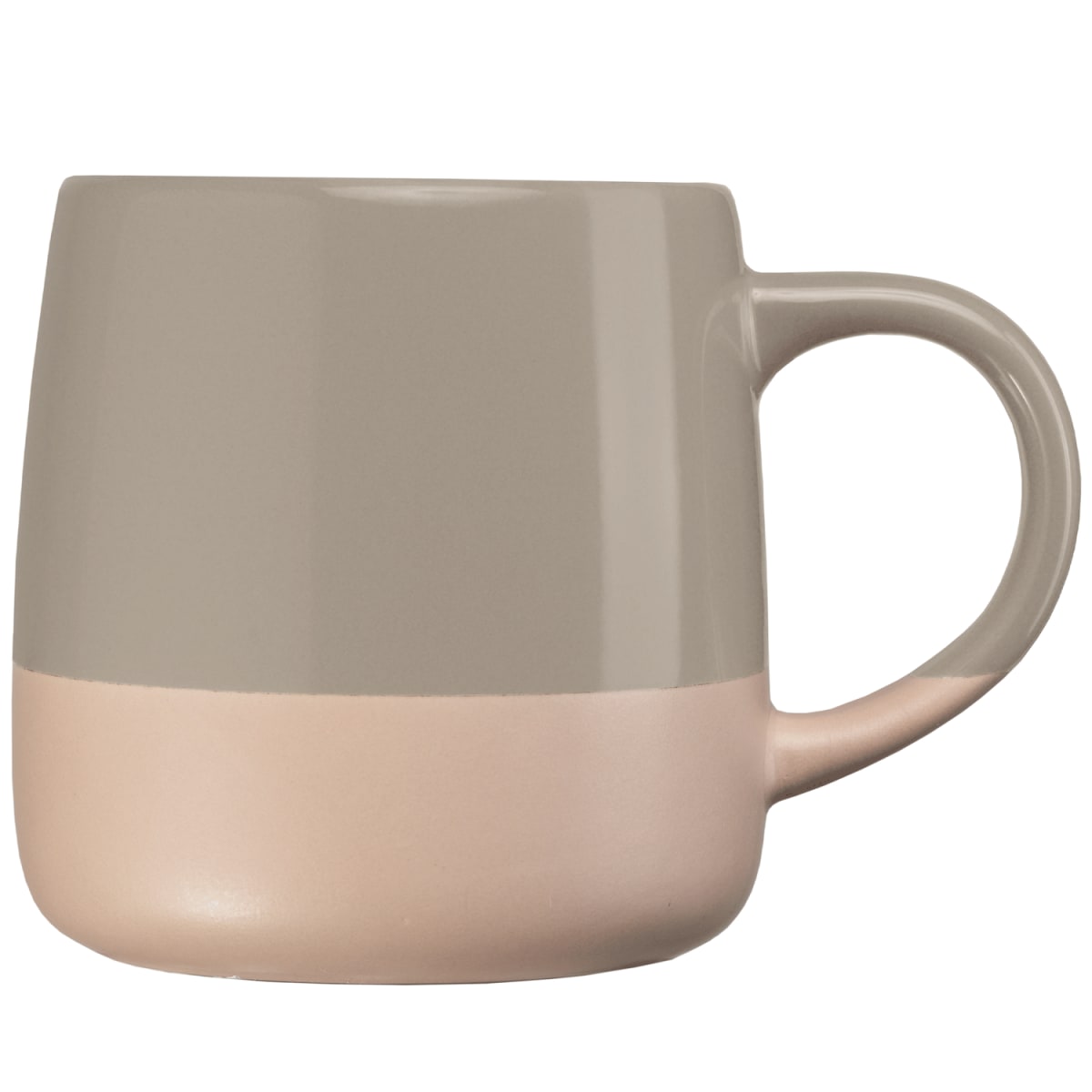 Branded 445 ml Colour Block Stoneware Mug in Dune