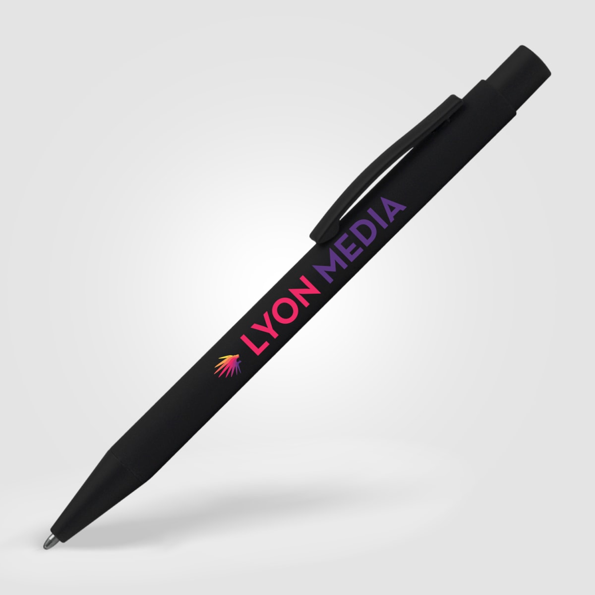 Branded All-Black Metal Ballpoint Pen
